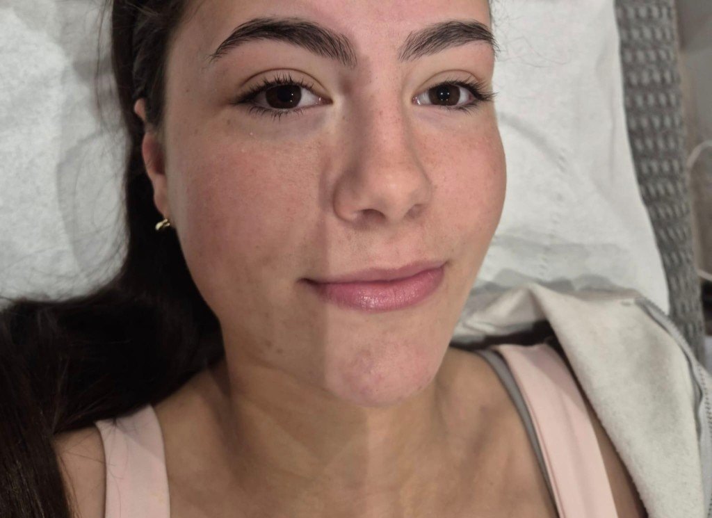 Client before a lash lift treatment by Leanne